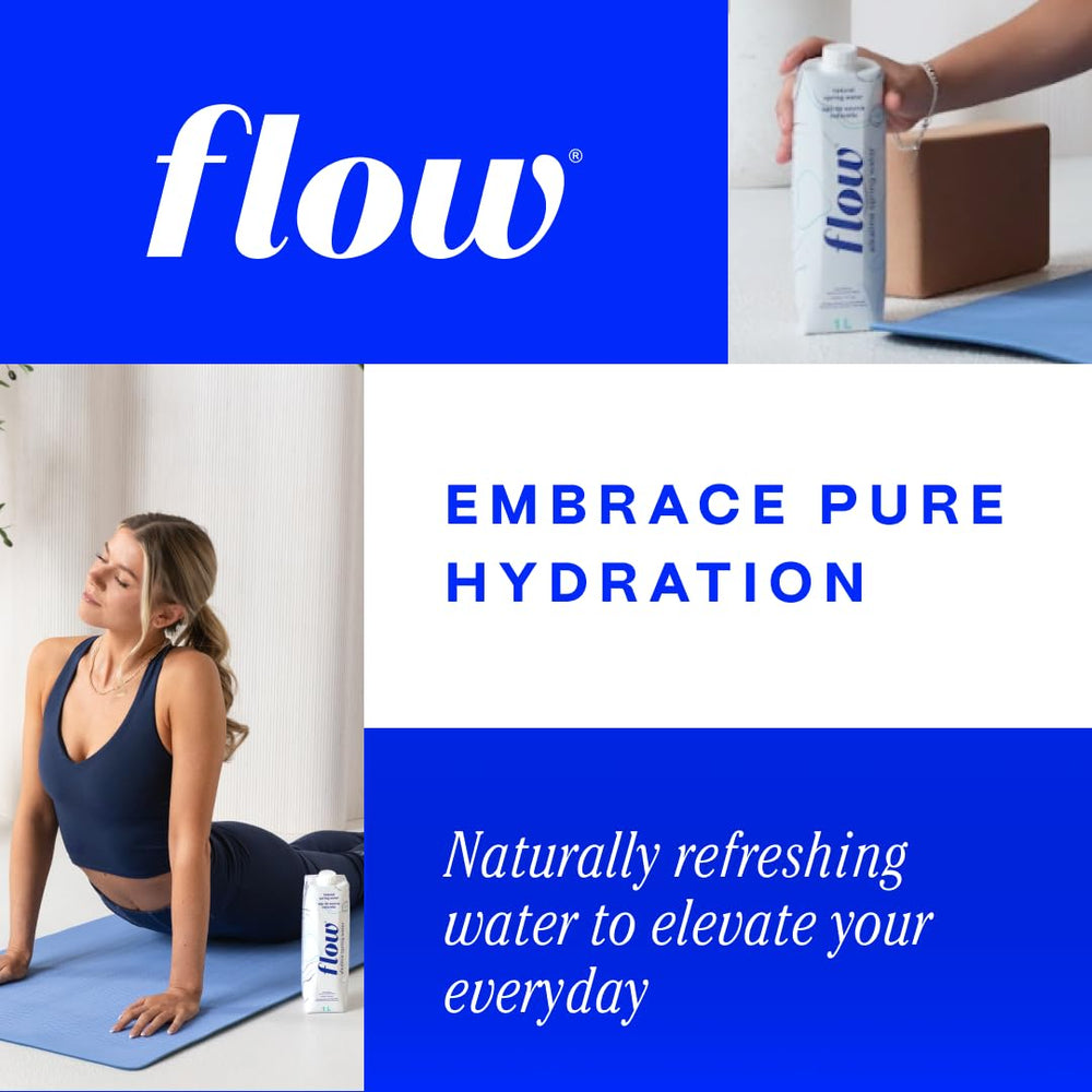 Flow bottle held in hand to show 33.8 fl oz scale and convenient portability