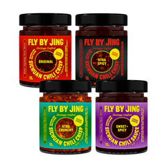 FLYBYJING bundle front packaging showing four 6oz jars, gift-ready
