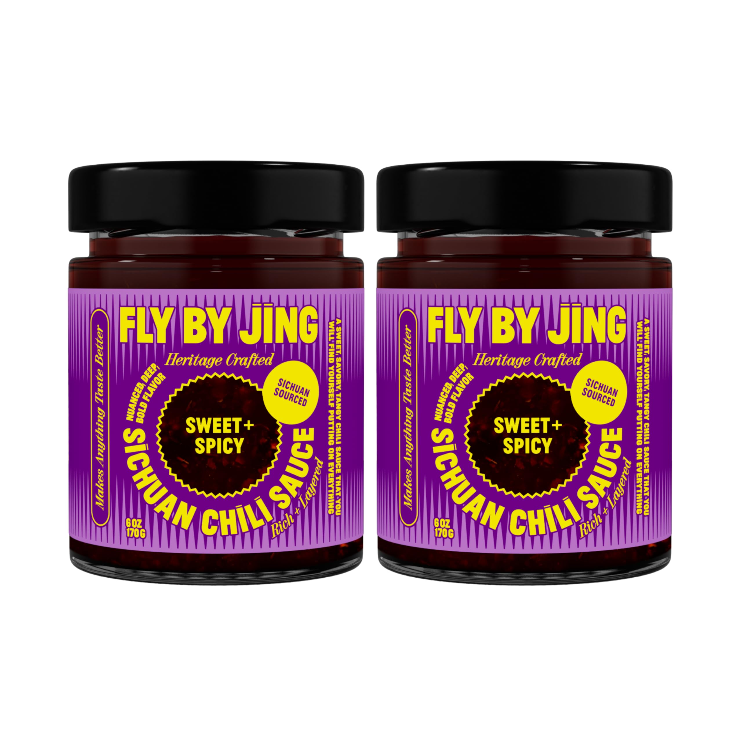 FLYBYJING front packaging showing jar and two-pack convenience for shelf appeal
