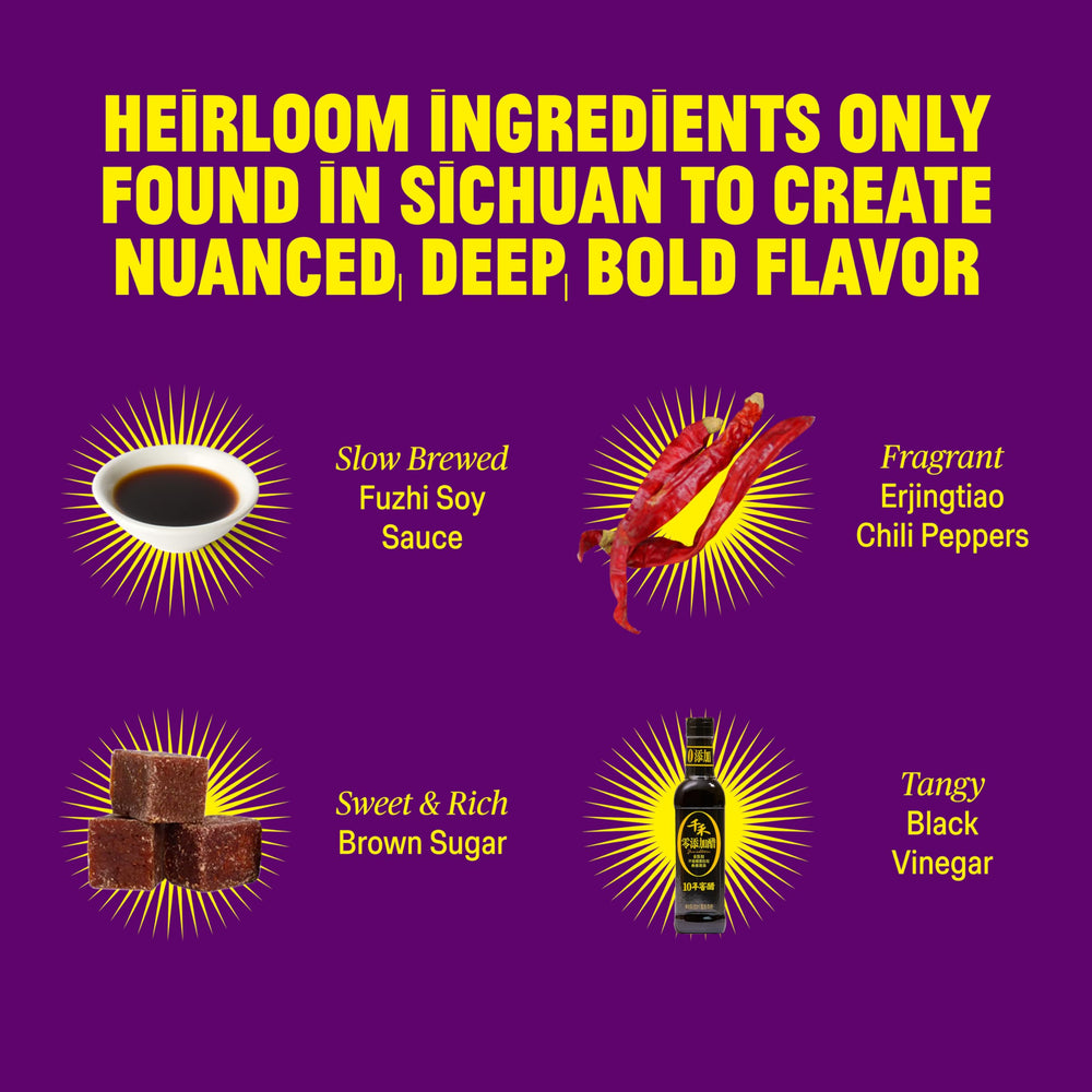 FLYBYJING jar label detail emphasizing authentic Sichuan provenance