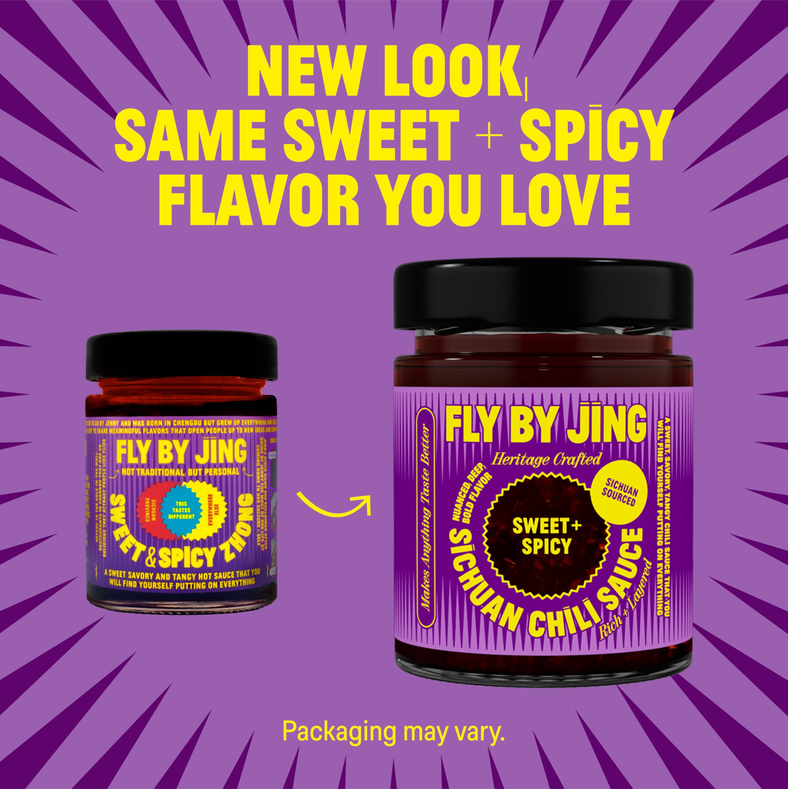 FLYBYJING open lid showing label and nutrition panel for ingredient transparency