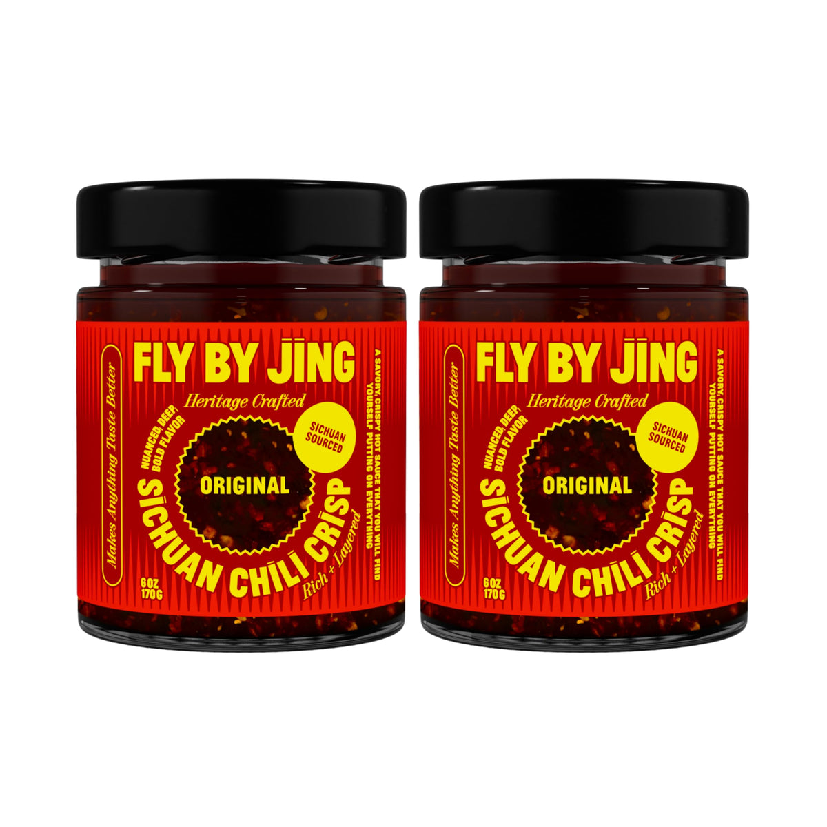 FLYBYJING front packaging showing jar and branding, highlights premium quality