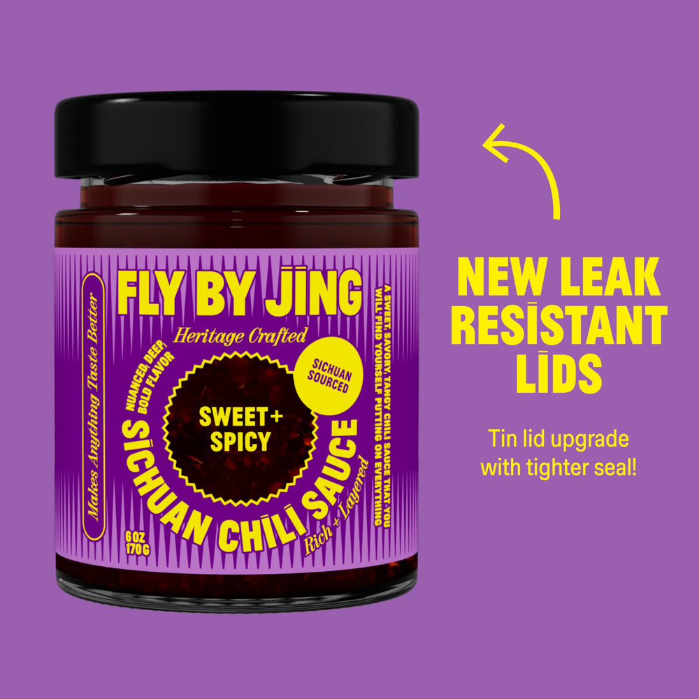 FLYBYJING spoonful of chili oil capturing glossy oil and fragrant aromatics