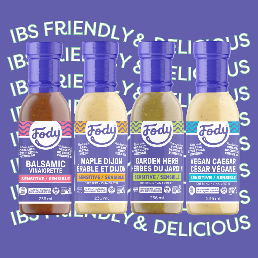 Fody ceasar dressing drizzled on romaine salad showing creamy, gut-friendly finish