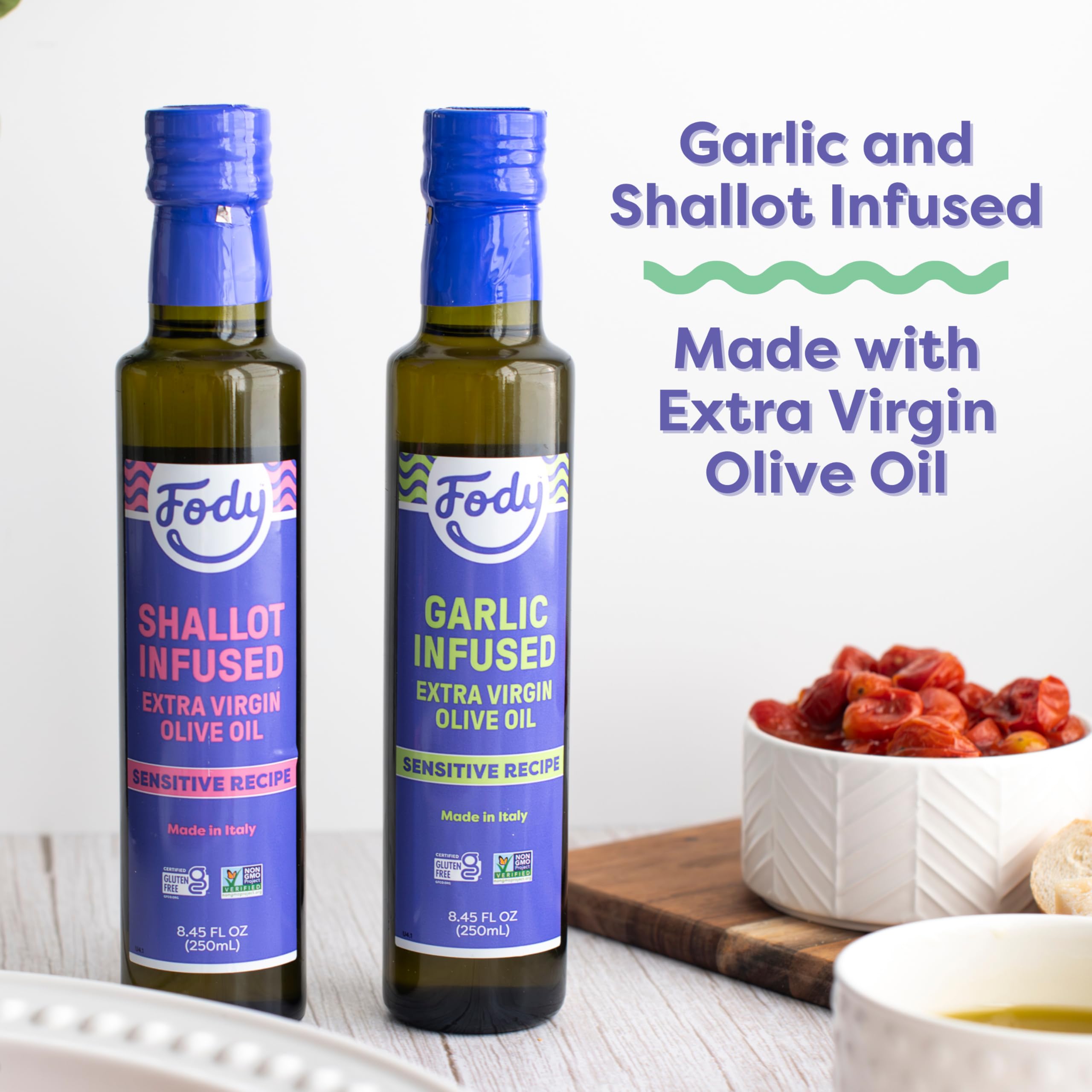 Fody oil in sauté pan enhancing vegetables with savory aroma