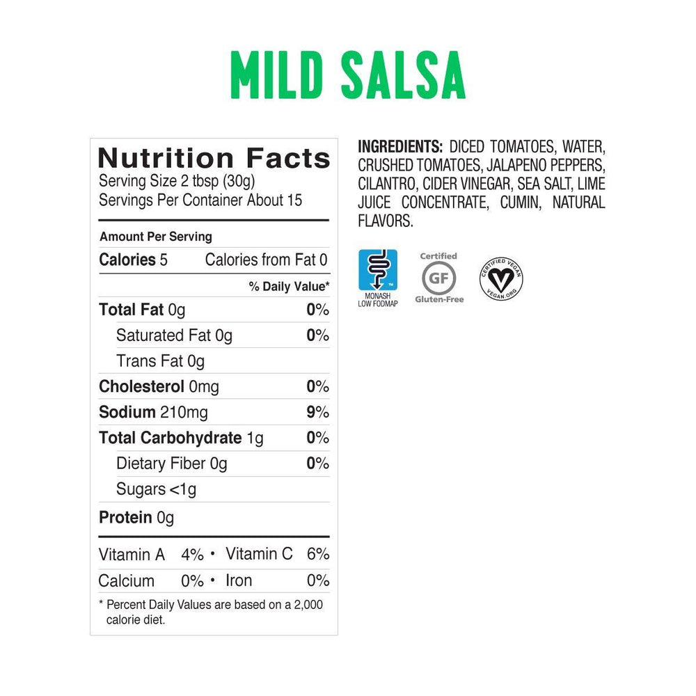 Fody mild salsa closeup of ingredients highlighting fresh vegetables