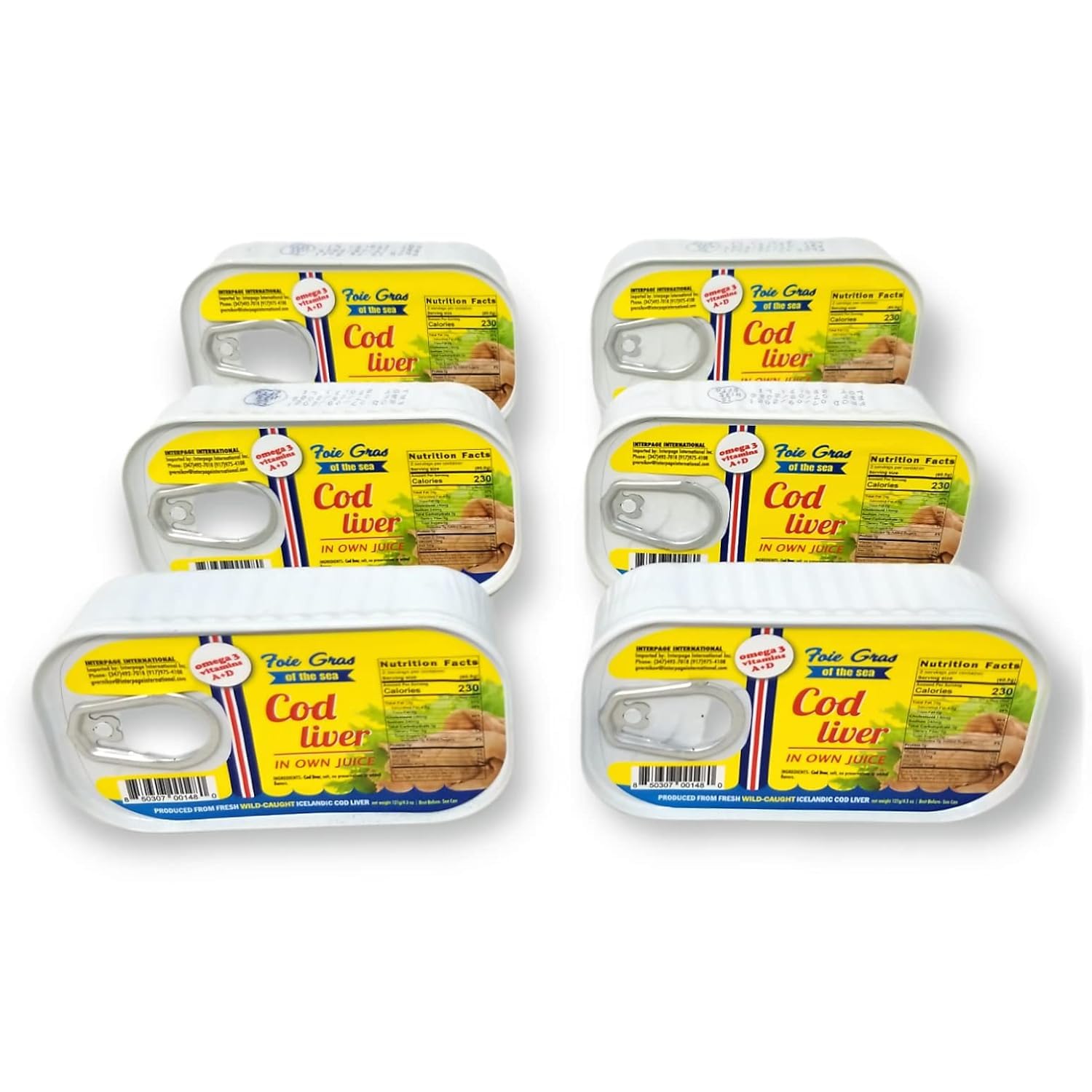 Foie Gras of the Sea open tin with cod liver in its oil, showcasing ready-to-eat appeal