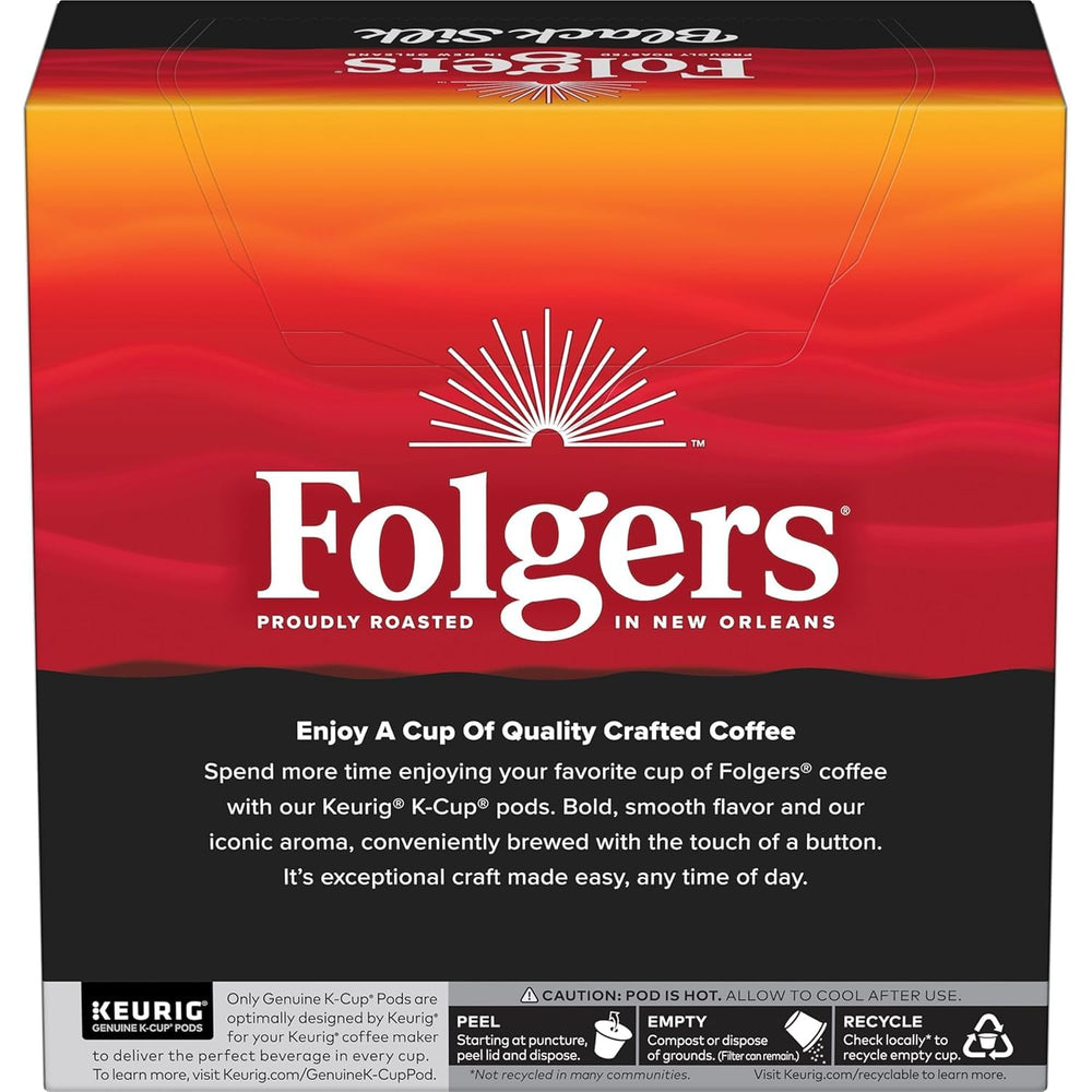 Four boxes of Folgers Black Silk stacked to show the full 128-count value pack