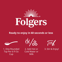 Folgers Black Silk prepared hot cup showcasing rich aroma and convenience