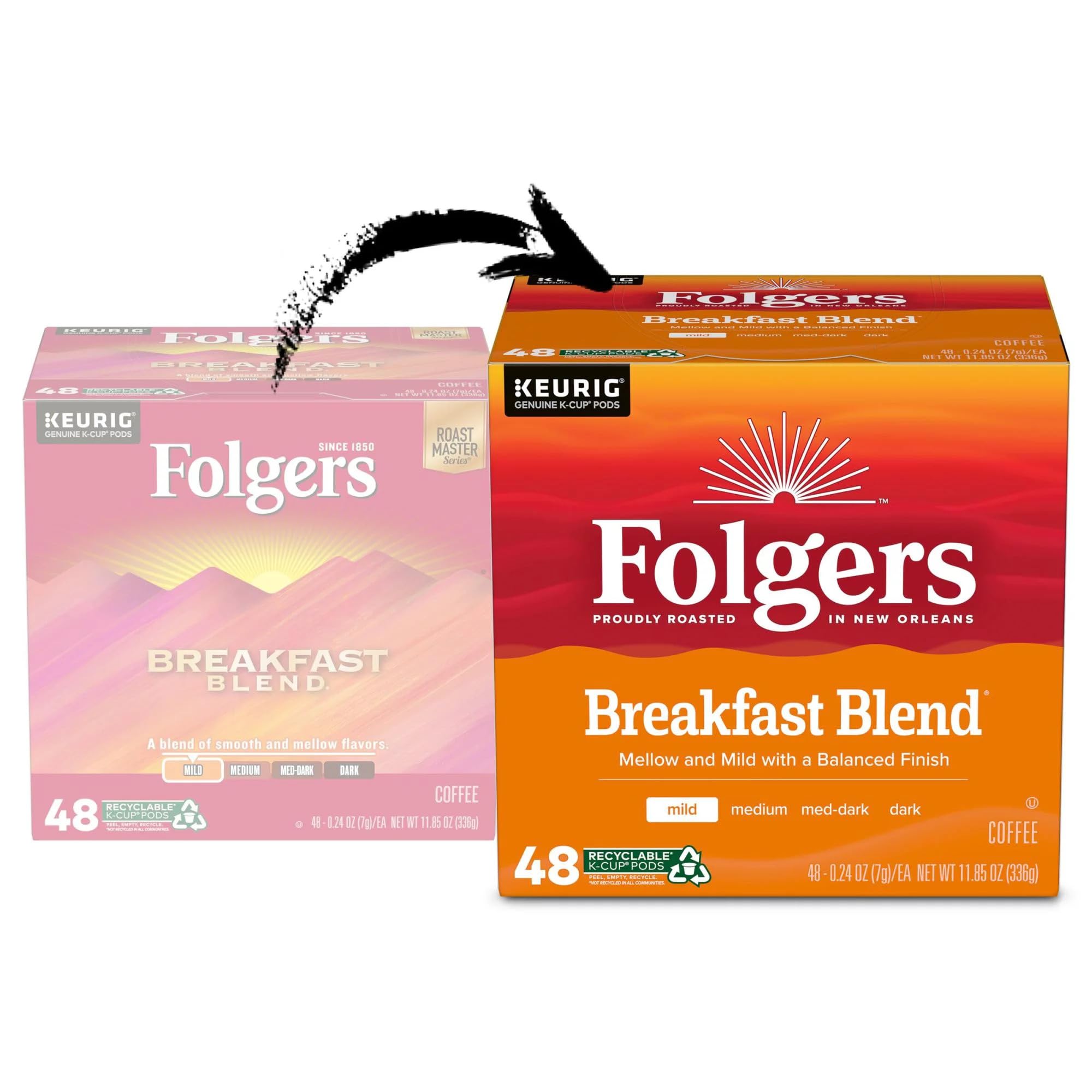 Folgers K-Cup pod brewing in Keurig delivering convenient fresh coffee