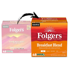 Folgers K-Cup pod brewing in Keurig delivering convenient fresh coffee