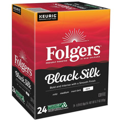 Folgers brew pouring into mug illustrating quick convenient fresh cup benefit