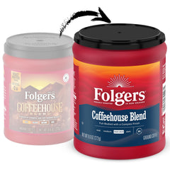 Folgers canister lid close-up highlighting tight AromaSeal benefit