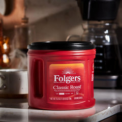 Pour-over brewing with Folgers Classic Roast for consistent, balanced flavor
