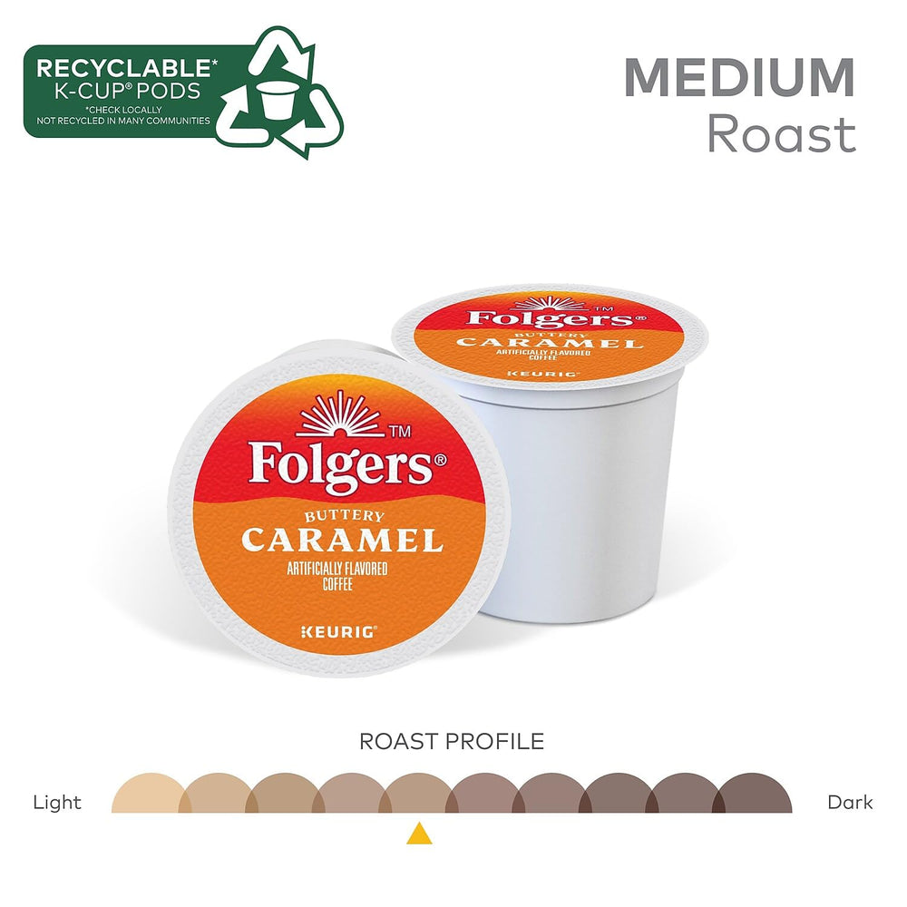 Folgers roasted coffee grounds texture close-up showing medium roast richness