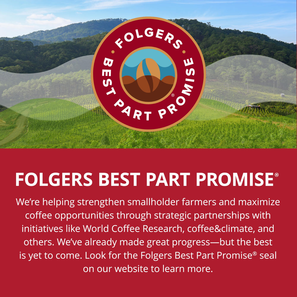Keurig machine with Folgers Colombian pod inserted for fast brewing