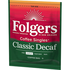 Folgers coffee single steeping in a mug for quick, no-machine brewing