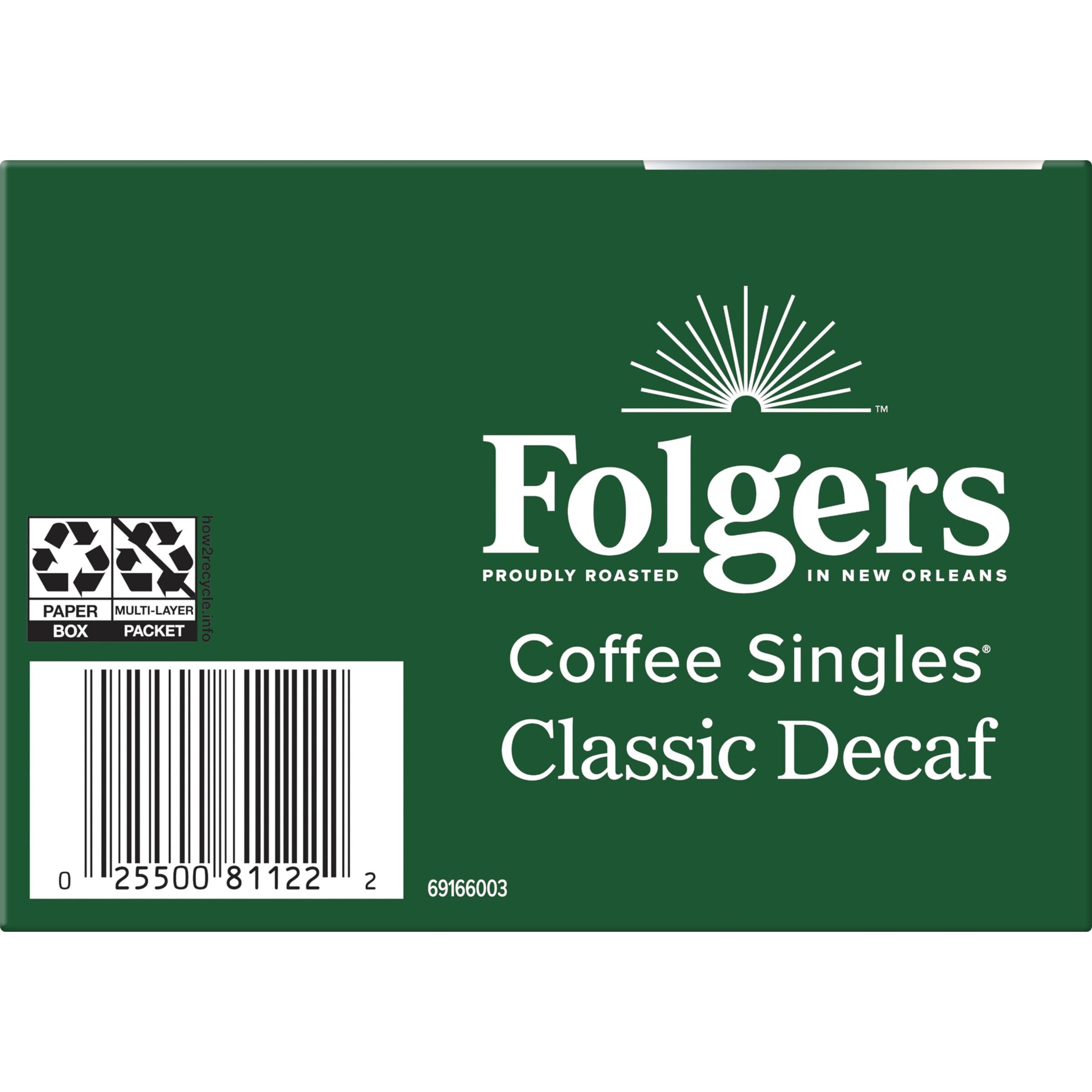 Folgers singles on office counter offering convenient team servings