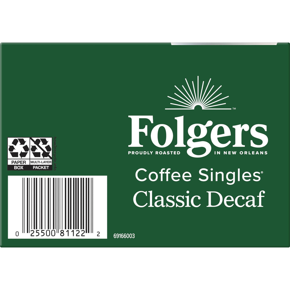 Folgers singles on office counter offering convenient team servings
