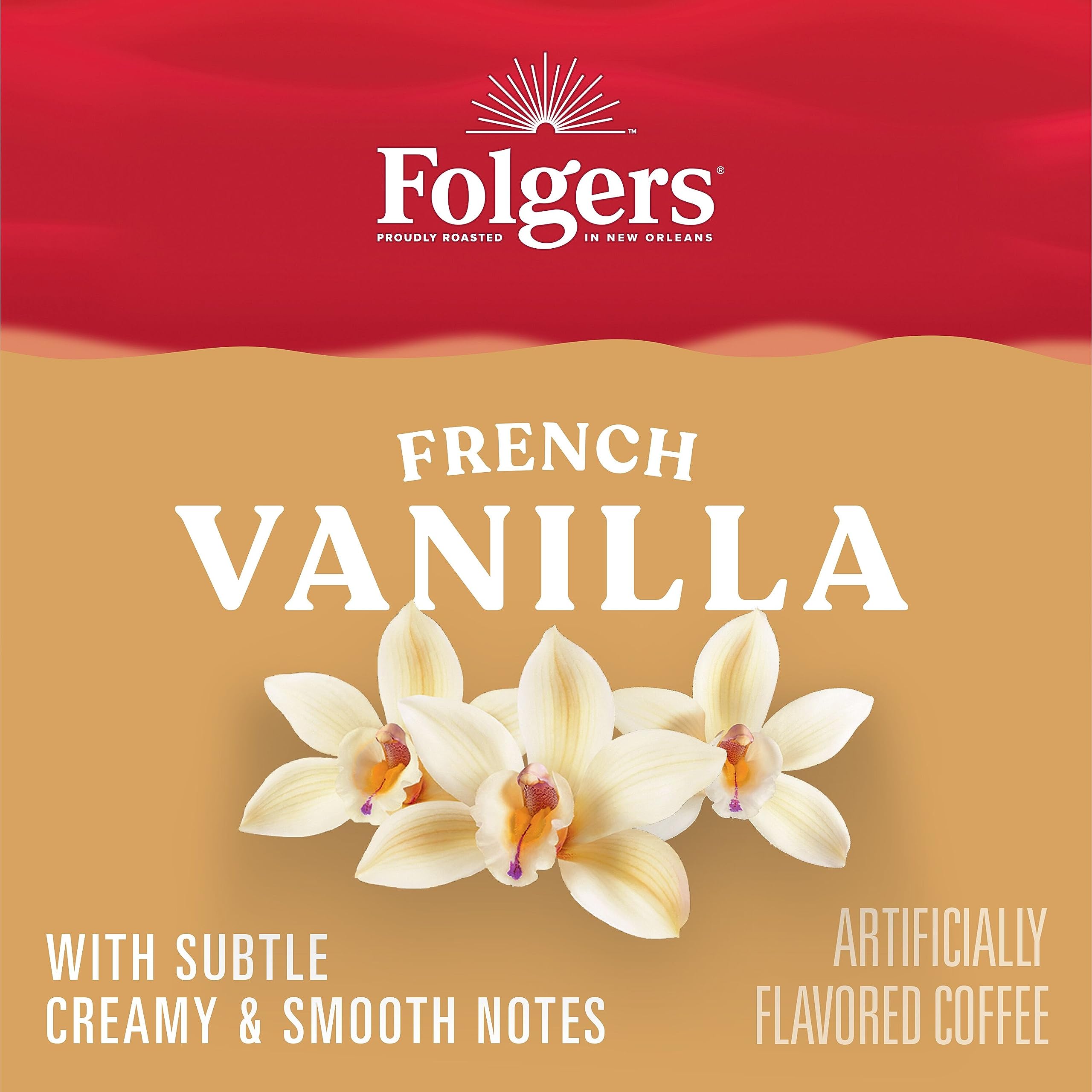 Breakfast table with Folgers French Vanilla and pastries conveying enjoyment