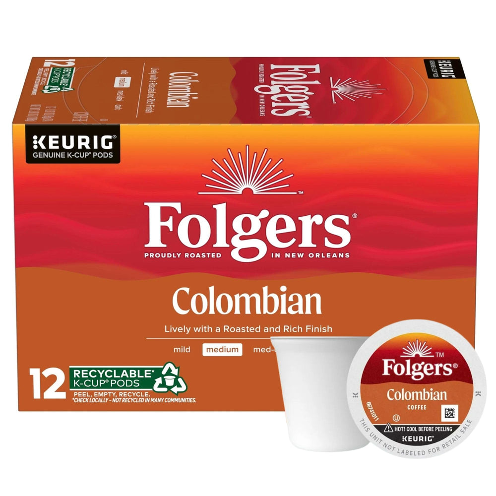 Folgers front box 72-count showing brand and convenience