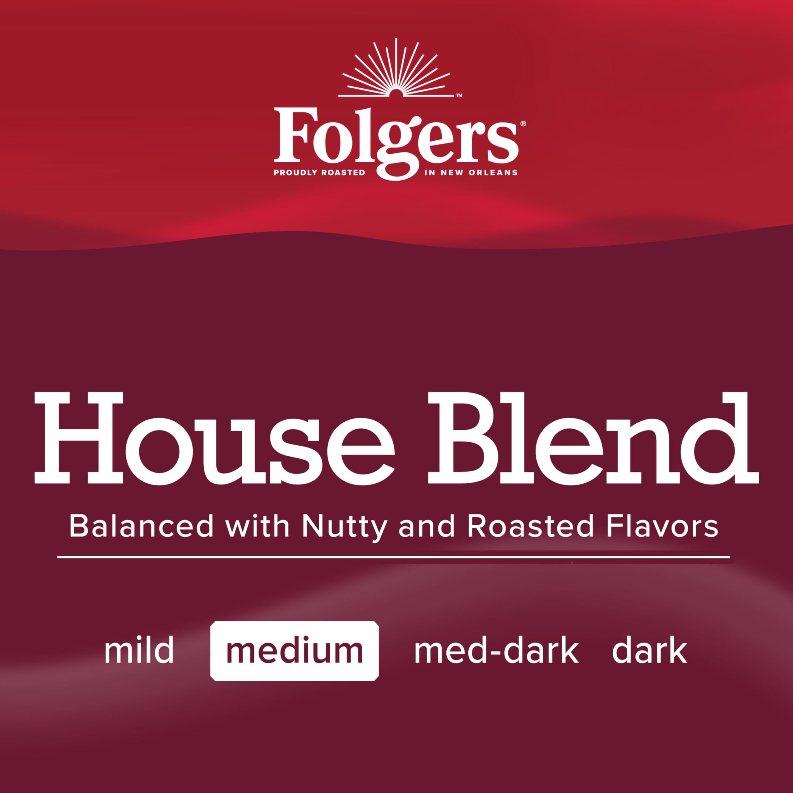 Folgers House Blend displayed in a kitchen setting suggesting everyday use