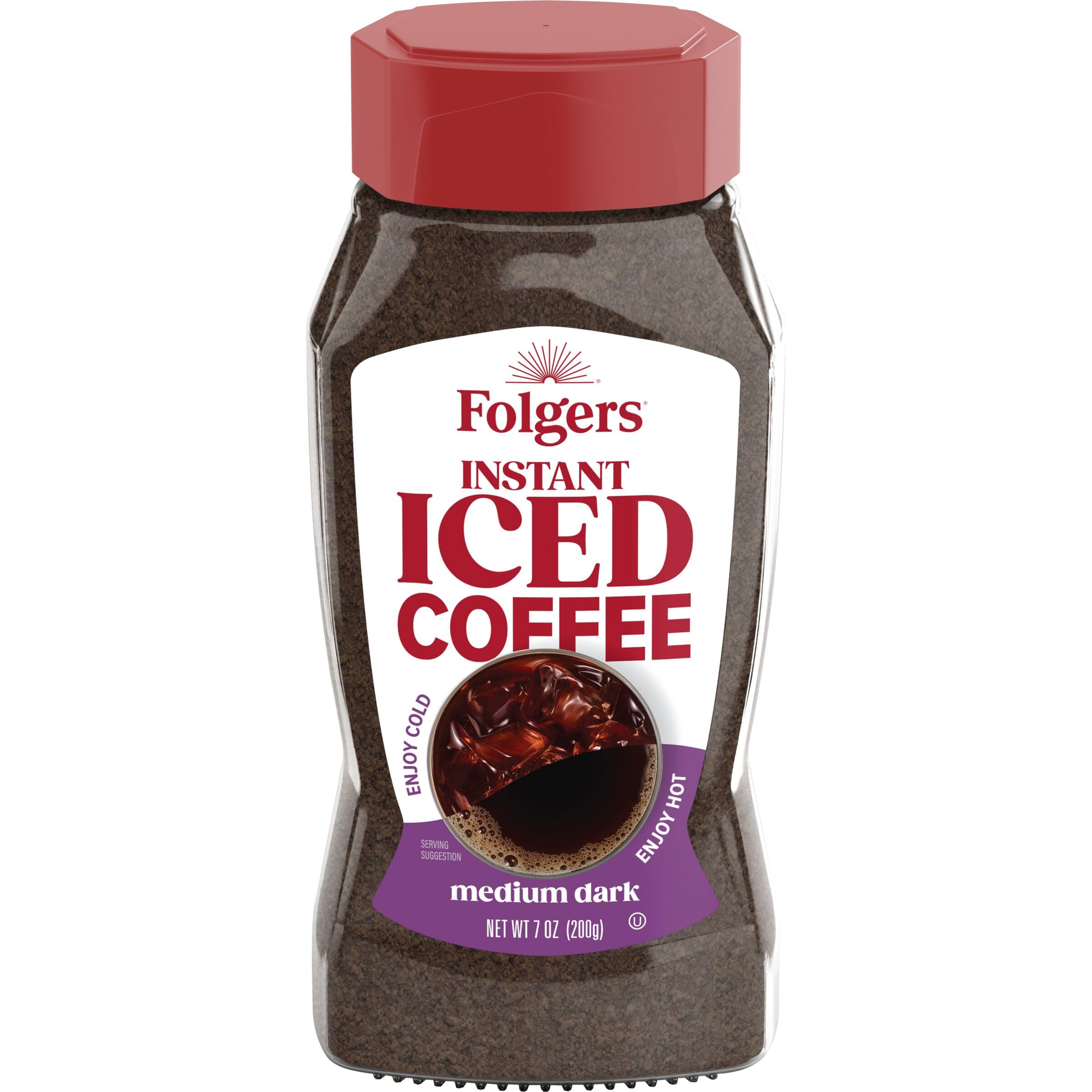 Folgers jar front packaging showing product and convenience