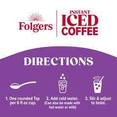 Folgers open jar with granules highlighting quick dissolution