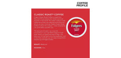 Brewed Folgers coffee in a mug illustrating warm aroma and ready speed