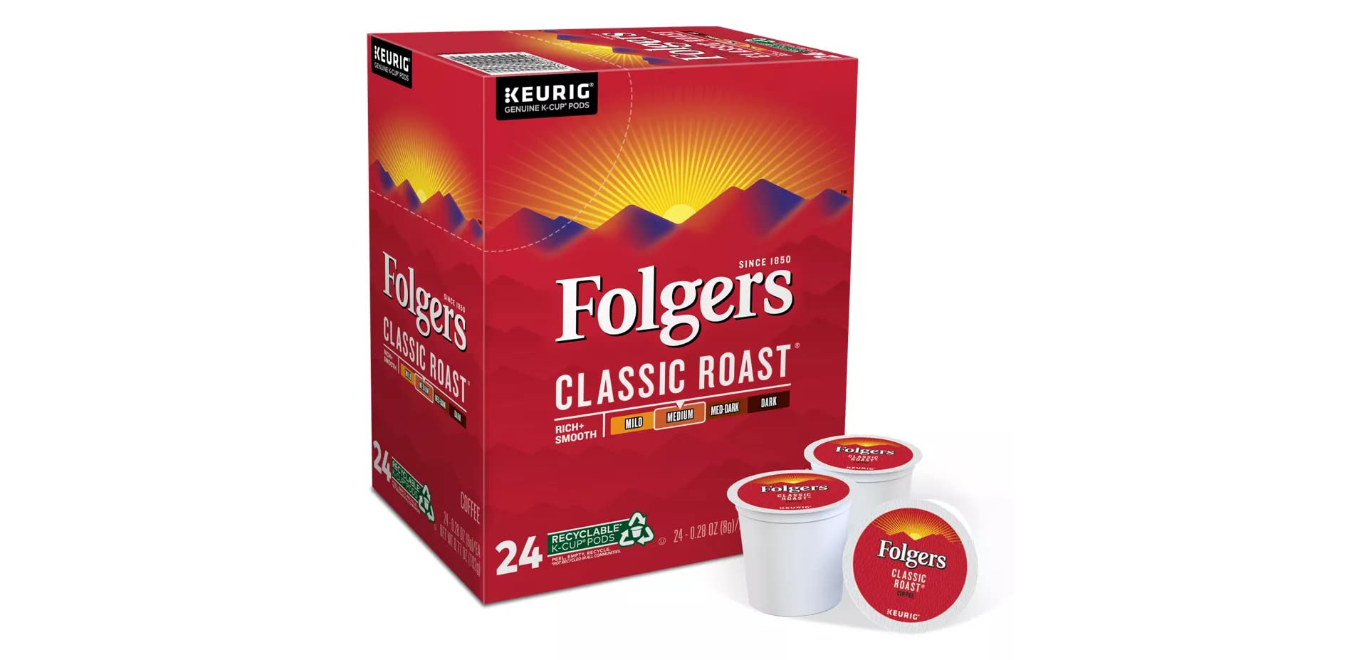 Close-up of Folgers K-Cup filter detail for consistent extraction benefit