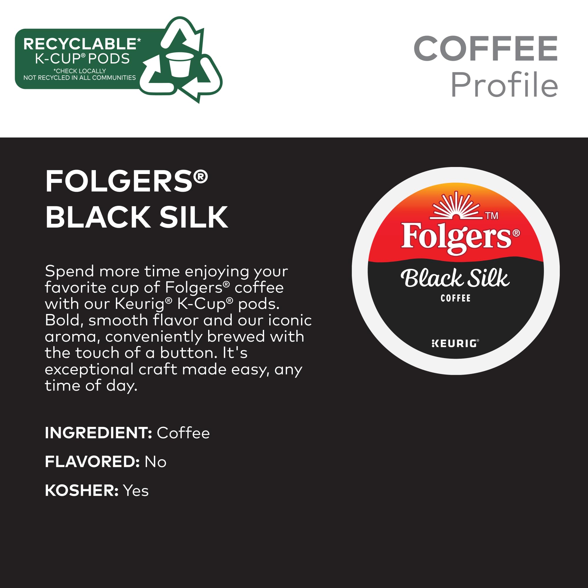 Folgers product label showing Orthodox Union Kosher certification for dietary assurance