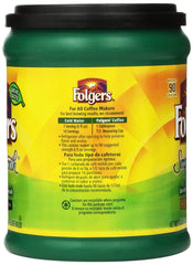 Folgers Simply Smooth Decaf ground coffee close-up highlighting smooth texture and aroma