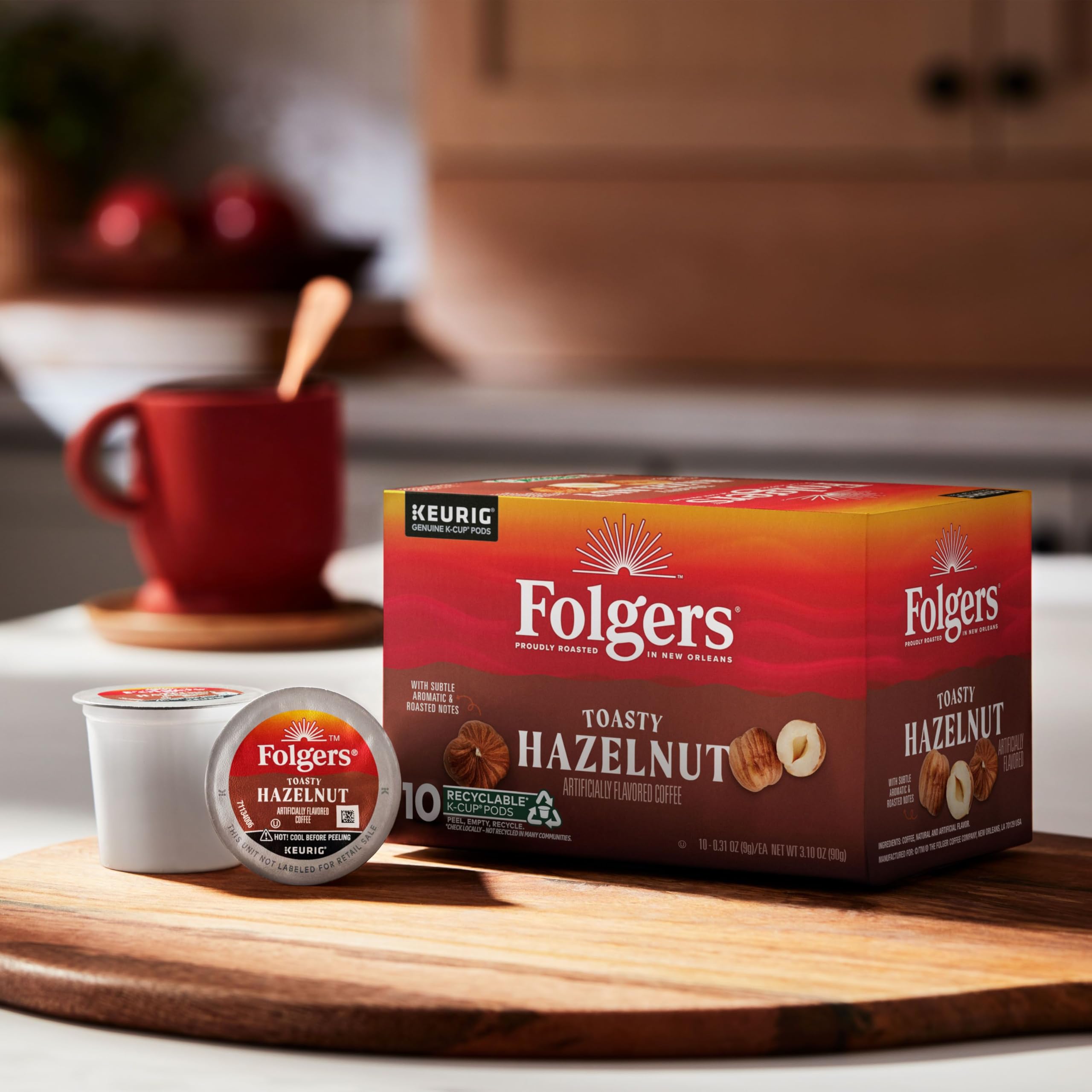 Close-up of Folgers coffee texture and grounds representing consistent roast