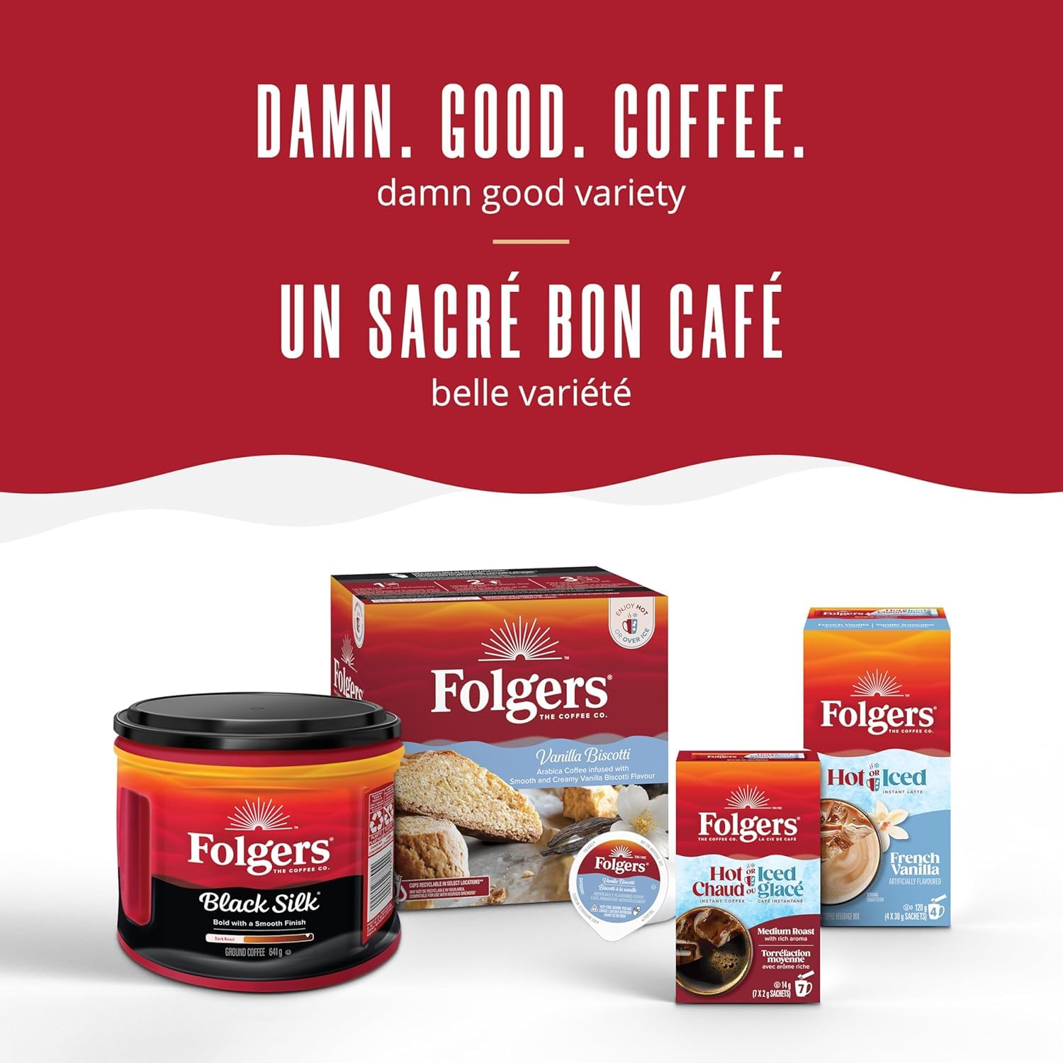 Steaming cup brewed from Folgers Vanilla Biscotti showcasing inviting aroma