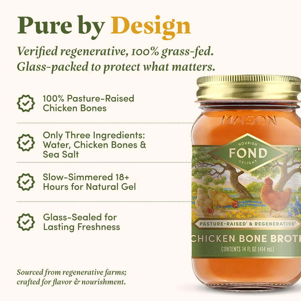 FOND being poured into a bowl for immediate sipping or use