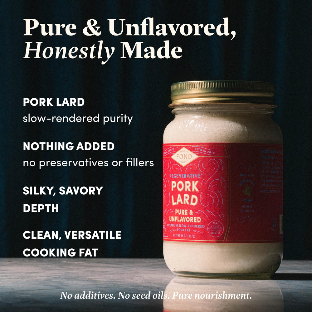 Pie being made with FOND leaf lard for flaky crust, demonstrating pastry performance benefit