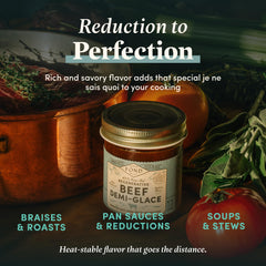 FOND spoonful of demi glace glossy sheen adds instant sauce richness