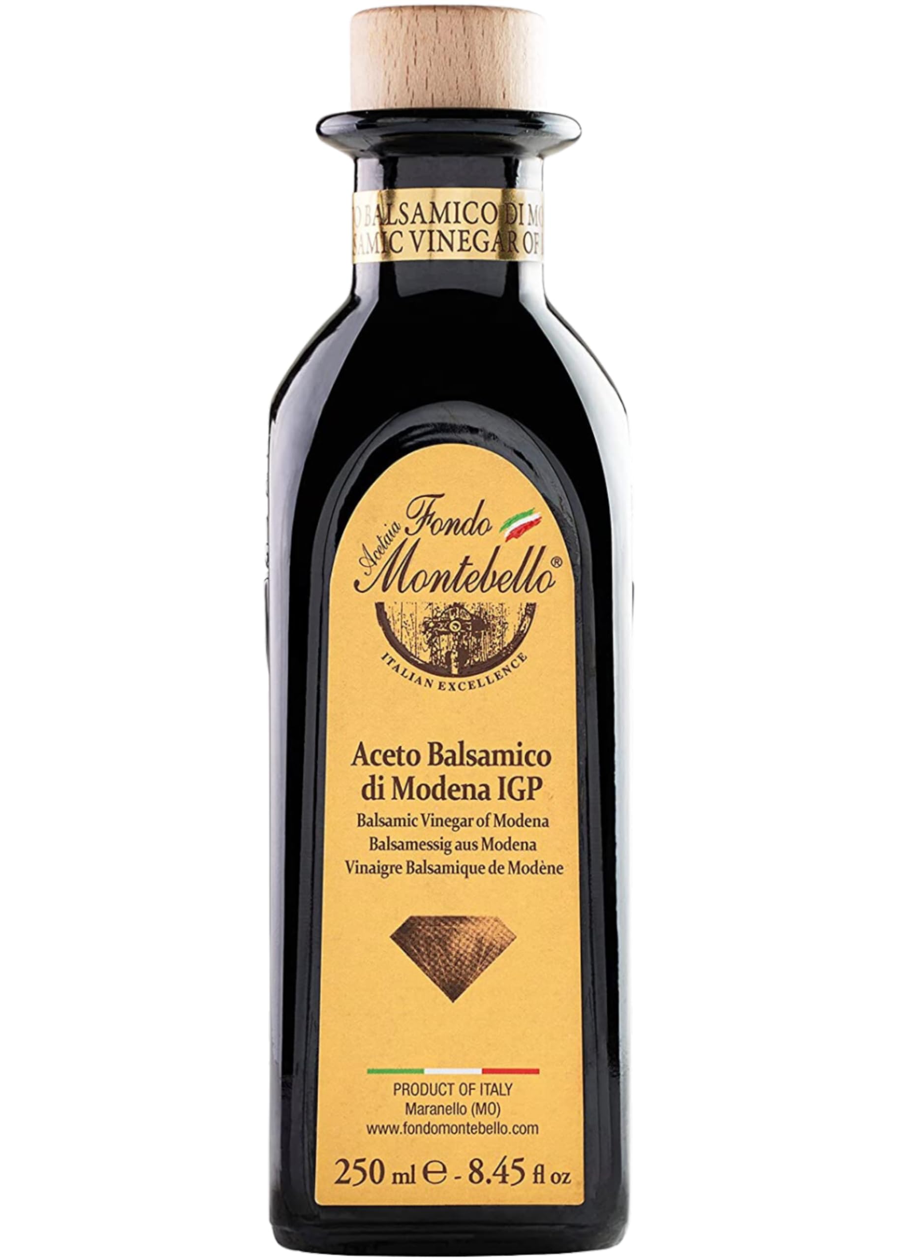 FONDO MONTEBELLO front bottle view showing elegant packaging and premium appeal