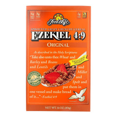 Food for Life front box view showing organic Ezekiel cereal for easy identification and stocking