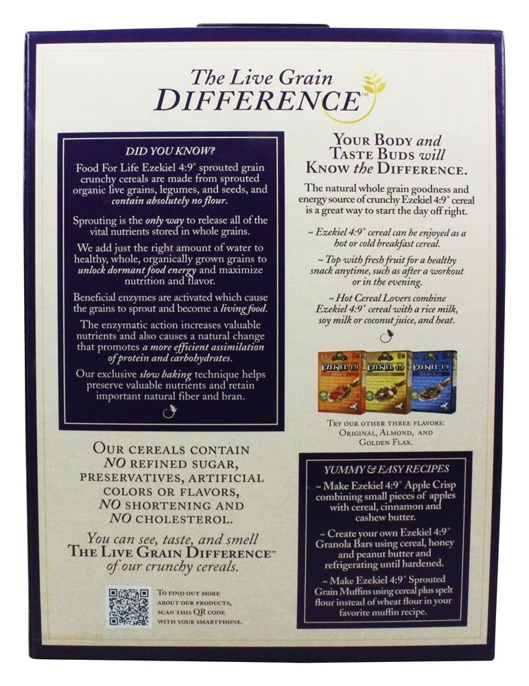 Food for Life cereal in bowl with milk showing serving suggestion and satiety benefit