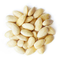 Food to Live close-up of blanched almonds texture for smooth recipes