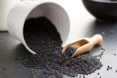 Food to Live black lentils in a bowl served in salad showcasing versatile use