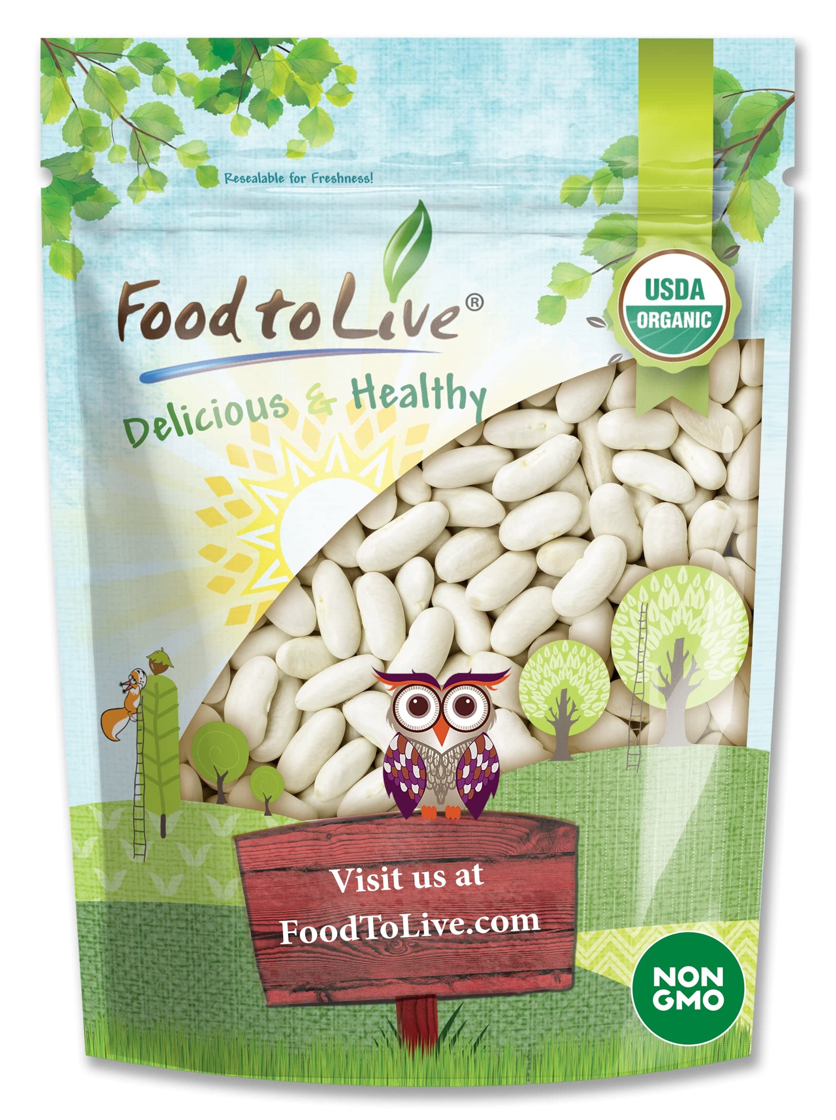 Food to Live front packaging showing 3 lb bag and product label benefits