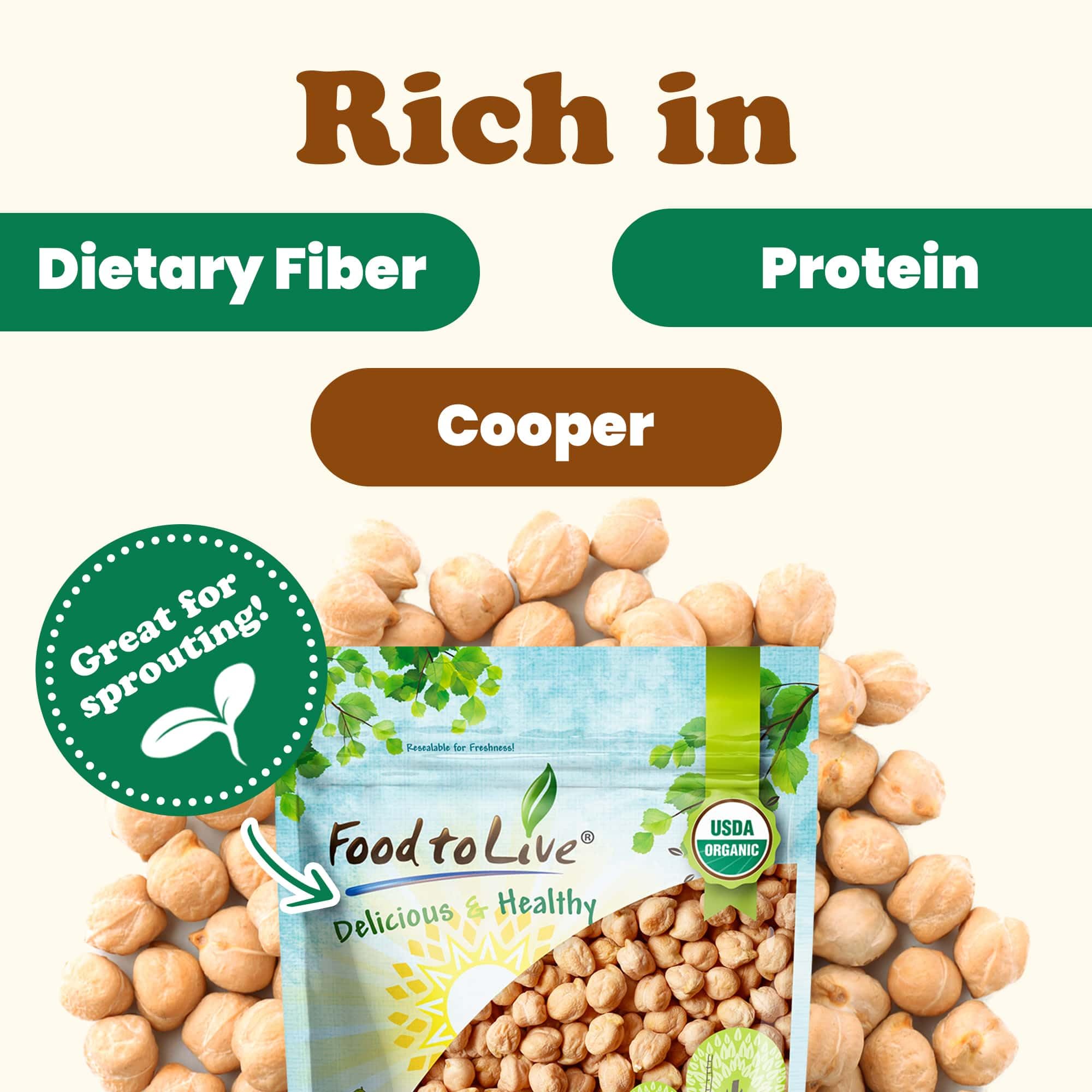 Food to Live home-milled chickpea flour in bowl for gluten-free baking benefit