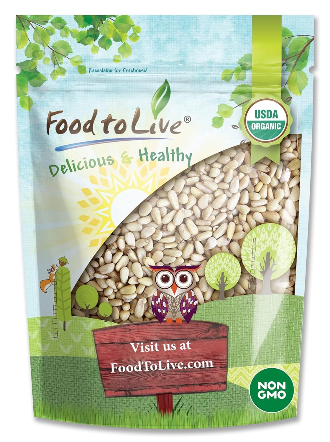 Food to Live front package showing organic label and ready-to-use benefit