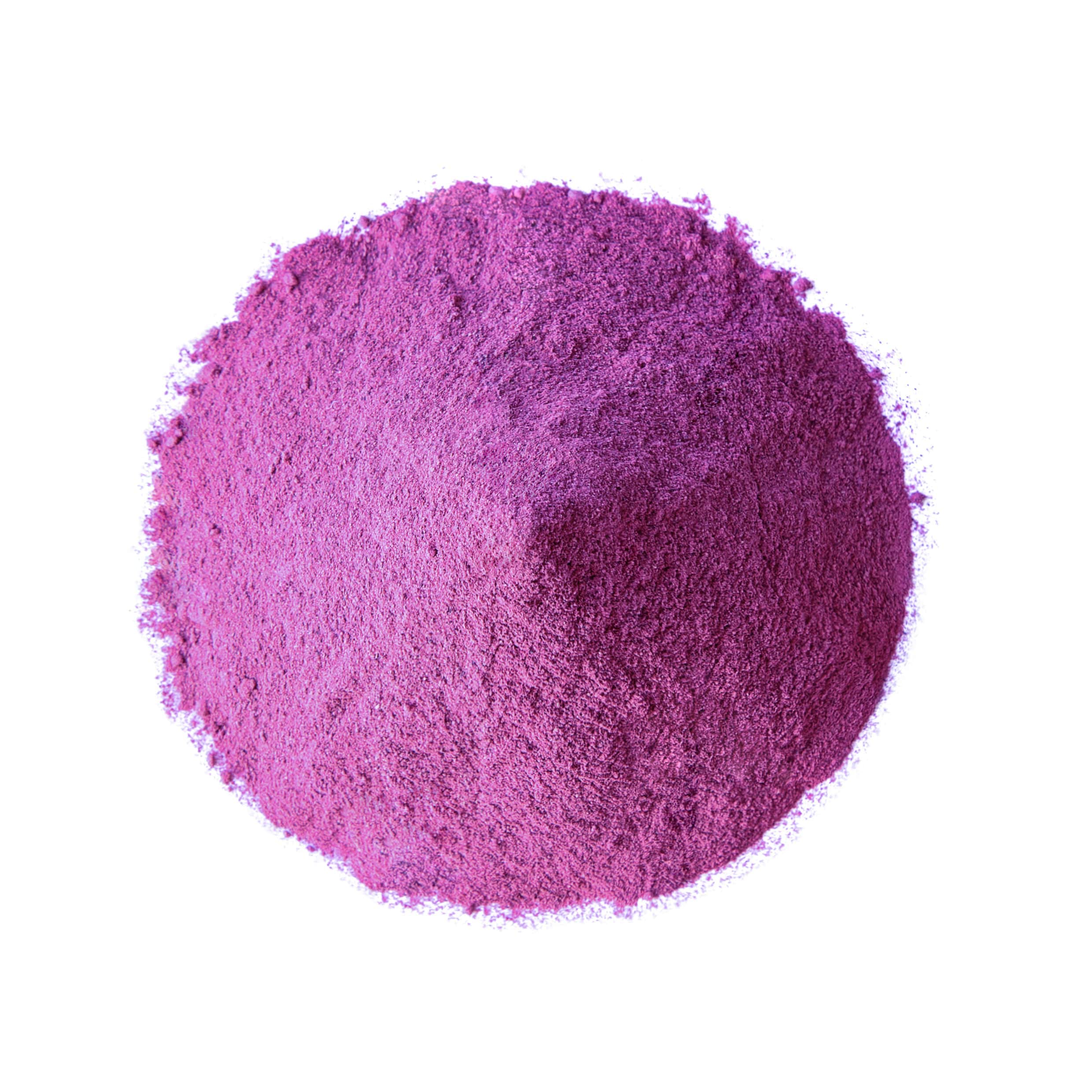 Food to Live powder close-up texture highlighting fine grind and vibrant purple