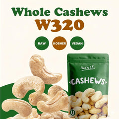 Food to Live open bag of unsalted cashews ready for use and storage