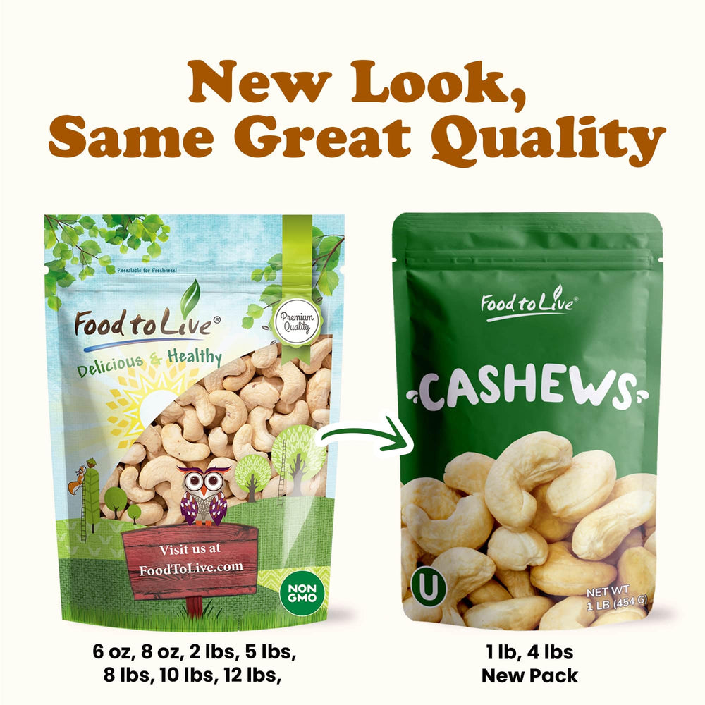 Food to Live cashews in a bowl set in kitchen for easy snacking