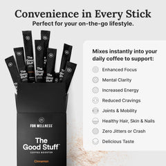 For Wellness scoop filled with creamer emphasizing convenient measured servings