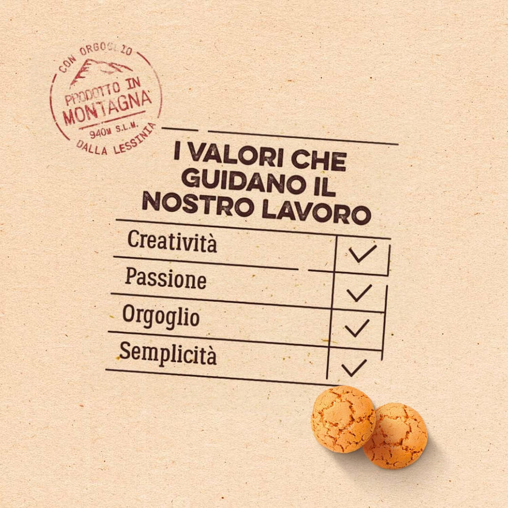 Forno Bonomi amaretti served over gelato offering garnish and dessert enhancement